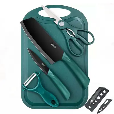 Stainless steel kitchen knife set with fruit knife and cutting board - 10