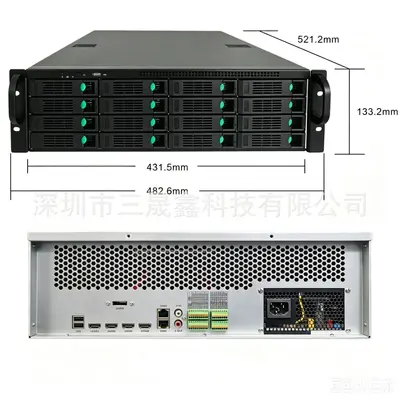 H265 Ağ NVR 128 Kanal 12MP Sabit Disk Video Kaydedici Ses ve Video Gözetim Ana Cihazı - 3