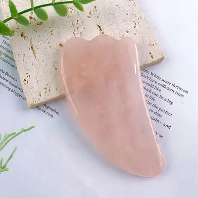 Amazon sınır ötesi en çok satan değerli taş kazıma tabletleri doğal pembe kristal kalp şeklinde boynuz yatıştırıcı ve güzellik masajını etkinleştirir - 9