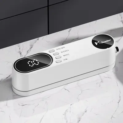 Fully Automatic Mini Rechargeable Vacuum Sealer with Digital Display Household Food Packaging Machine Dry and Wet Use Fresh-keeping Seal - 7