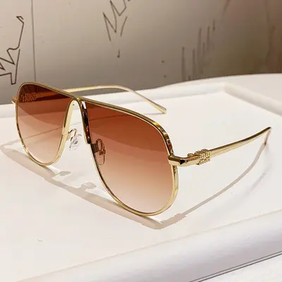 Large-Frame Metal Toad Sunglasses, Versatile Fashion Street Style - 9