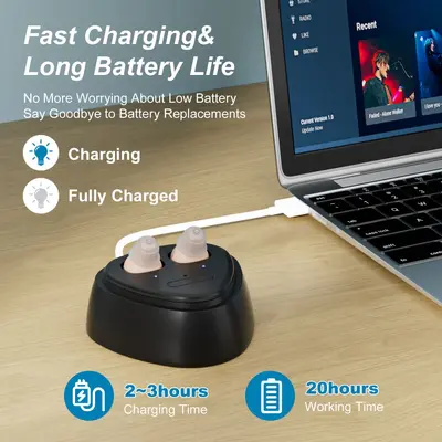 Ultra-small in-ear hearing aid for elderly, deaf, behind-the-ear, youth, special wireless invisible real noise reduction - 9