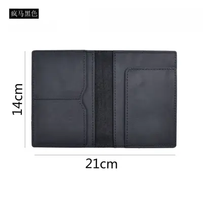 Original First Layer Cowhide Retro Handmade Passport Holder Document Holder Boarding Card Document Storage Passport Book Protective Cover