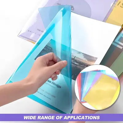 Transparente A4-Dokumententaschen, seitlich offen, 30 Stück, 6 Farben