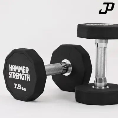 On Kenar Kaplı Dumbell Ticari Fitness Salonu Sabit Dumbell Dökme Demir Yuvarlanmayan Dumbell Standı Seti Özelleştirilebilir Logo - 9