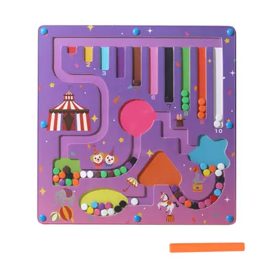 Magnetic maze ball toy, 2-3 years, number and concentration training - 8