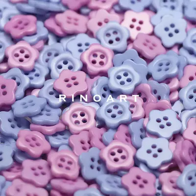Plum Blossom Resin Buttons for Black and White Shirts and Cardigans