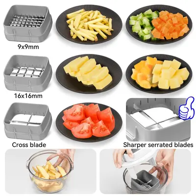 Keok çok fonksiyonlu sebze doğrayıcı, patates küplama - 3
