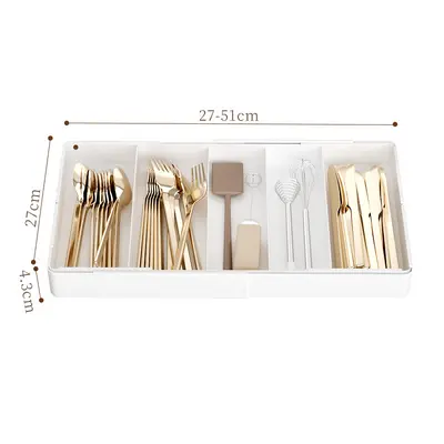 Extendable Drawer Organizer with Kitchen Compartments - 10