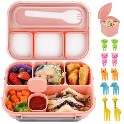 Mikrowellengeeignete Kunststoff-Lunchbox, unterteilt, 16-teilig - 9