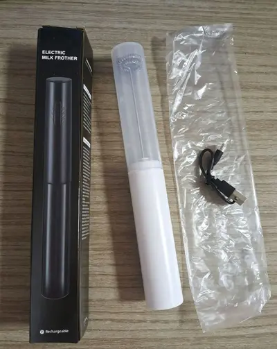 Factory New Dust-Proof Sleeve Electric Milk Frother Handheld Coffee Milk Powder Mixer with Dust Cover Milk Foam Whisk - 8