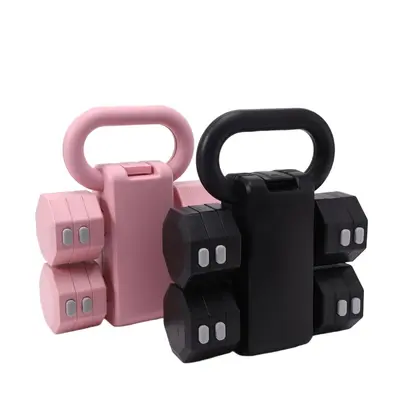 Factory Direct New Women's Fitness Dumbbell Set Removable Rubber Coated Weight Plates Home Adjustable Weight Training Equipment - 6