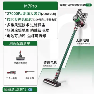 Cordless High-Suction Handheld Vacuum Cleaner for Cat Hair - 9