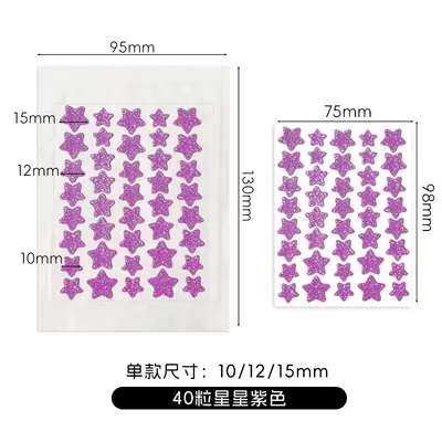 Concealing Glitter Star Acne Patch, Waterproof Cartoon Design - 13