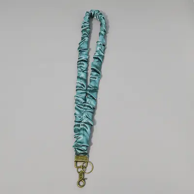 Amazon Stretchable Elastic Large Hair Tie Ruched Lanyard Long Strap ID Badge Work Lanyard Keychain - 8