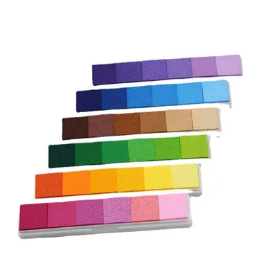 6 renkli mini mürekkep pedi seti, parmak izi ve DIY boyama