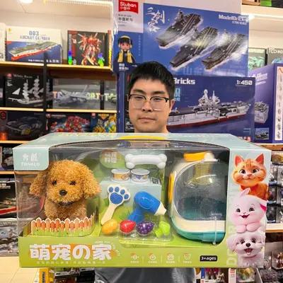 Children's Electric Cat and Dog Toy Set, Walking Gift Box - 7