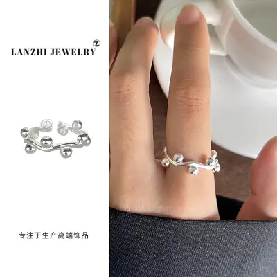 岚芷551-600复古朋克风小众925纯银戒指女蝴蝶韩国欧美跨境饰品男 - 11