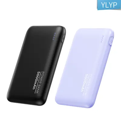 YLYP 2'li set ultra ince 5000mAh mini cep powerbank, taşınabilir şarj cihazı - 12