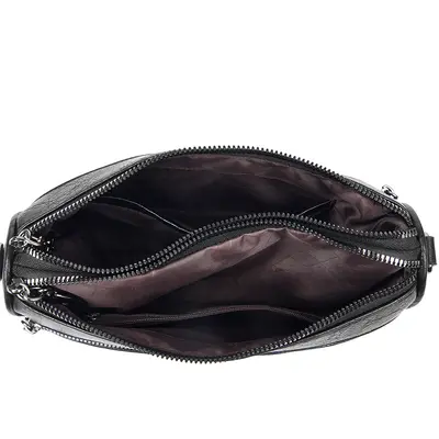 Women's Single-Shoulder Bag, Large Capacity, Multiple Zippers - 5