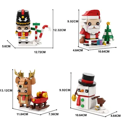 MOC Noel Yapı Taşı Oyuncak Seti, Torbalı DIY Noel Süsü - 9