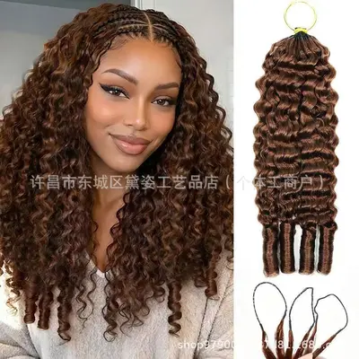 Burmese Curly Feather Crochet Hair Burmese Curly Feather Crochet Hair Simulation Hair Wig Feather Hair Extensions