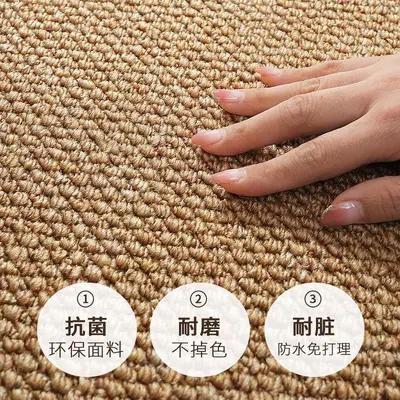 Imitation Sisal Kitchen Runner Mat, Anti-Slip, Oil-Proof, Waterproof