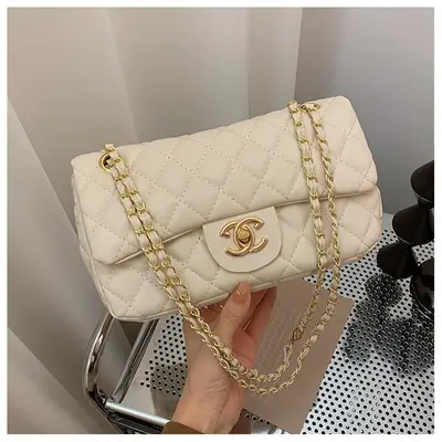 Women's Quilted Small Shoulder Bag, Single Strap Crossbody Bag - 8