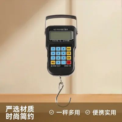 Portable hanging scale, 50kg, electronic counter, price function