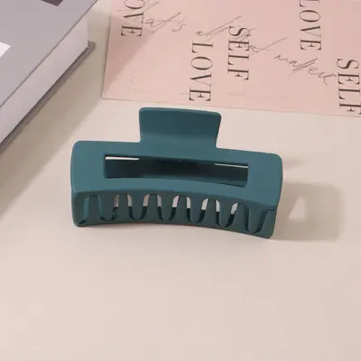 Amazon rechteckige Haarspange grenzüberschreitend mattiertes PS Haiclip einfache Haarspange großes Haarvolumen Multi-Griff Haaraccessoire - 9