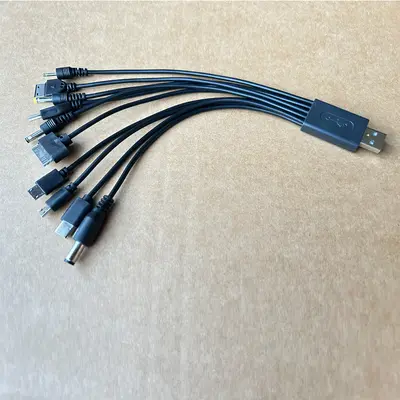 Bir ila on şarj kablosu sınır ötesi on'u bir arada veri kablosu güneş enerjili dış mekan çok fonksiyonlu acil durum X-ray evrensel USB kablosu