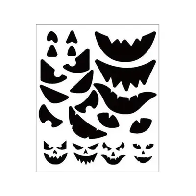 Halloween Pumpkin Face Decoration Stickers, Self-Adhesive - 8