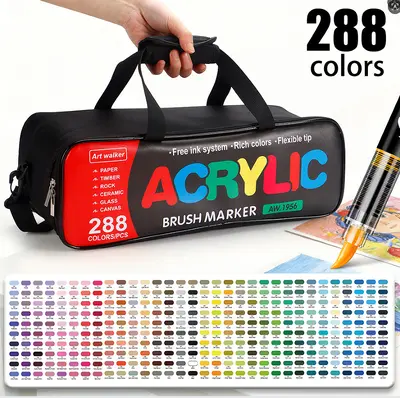 Acryl-Marker mit weicher Spitze farbig - 8