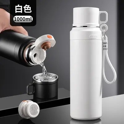 Erkek Termos Bardak 1000ml, 304 Paslanmaz Çelik, Taşınabilir - 11
