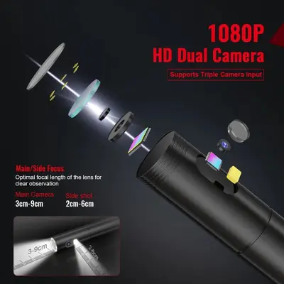 HABOTEST Taşınabilir HD Endüstriyel Borescope 4.3 İnç Ekranlı Boru Oto Onarım Su Geçirmez Kamera - 5