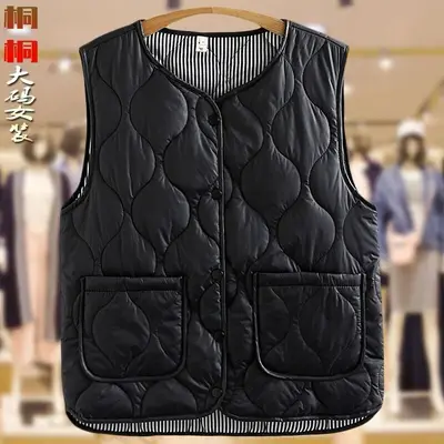 Large Size Cotton Round Neck Vest, Autumn Winter 2026 - 12