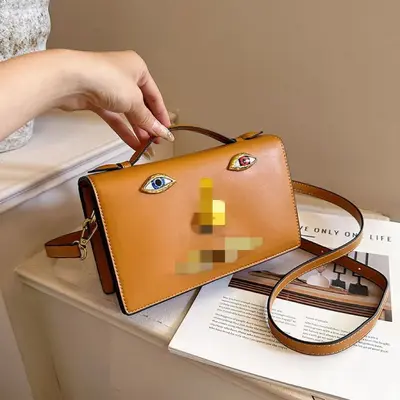 Women's Silver Patent Leather Small Square Handbag with Shoulder Strap - 13