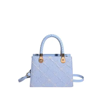 Solid Color Small Square Women's Single Shoulder Bag - 8