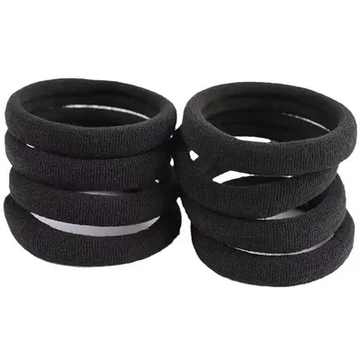 4cm Black High-Elastic Seamless Hair Band