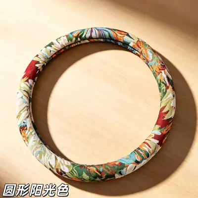 Breathable Cotton-Linen Steering Wheel Cover, Four Seasons - 8
