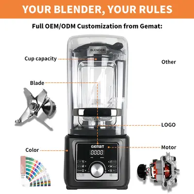 4L5L Ticari Sesli Blender, Buz Kırıcı ve Smoothie Makinesi - 4