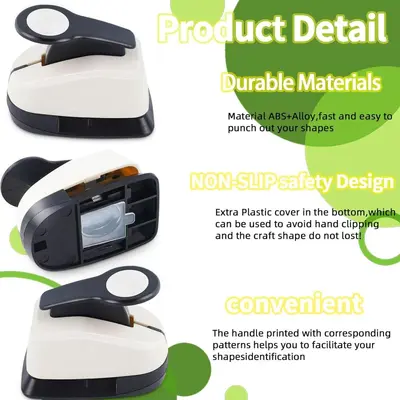 5 Round Hole Punches for Paper Crafts, Different Sizes - 4