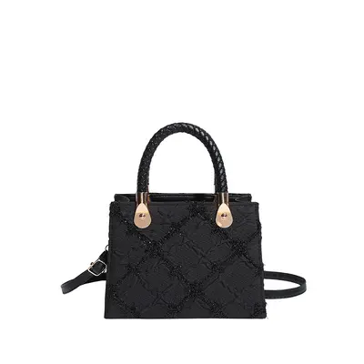 Solid Color Small Square Women's Single Shoulder Bag - 5