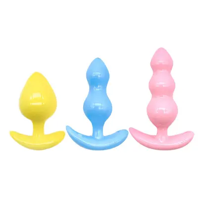 Cute Jelly Anal Plug with Anal Beads Adult Product