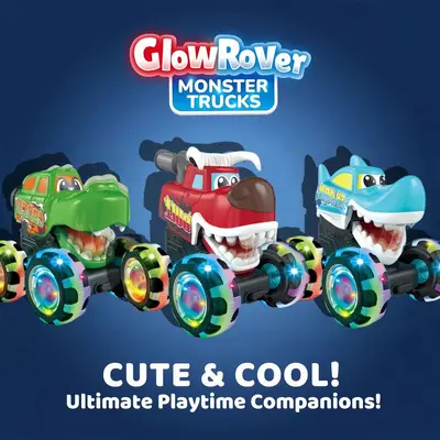 Press-and-Go Light-Up Monster Truck Toy with Inertia Wheels
