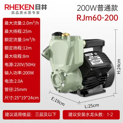 Rijing Smart Fully Automatic Booster Water Pump, Self-Priming, 220V - 8