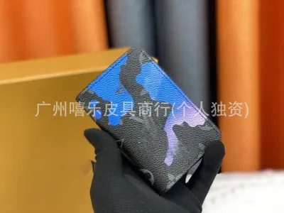 外贸货源跨境旅行护照夹钱包卡包印花短款对折薄款商务皮夹钱包 - 11