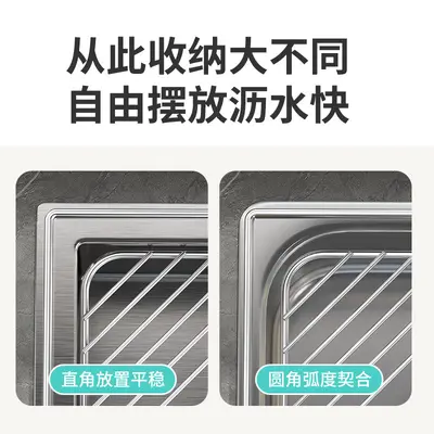 新款不锈钢水槽沥水架厨房三角置物架海绵擦钢丝球抹布通风沥水架