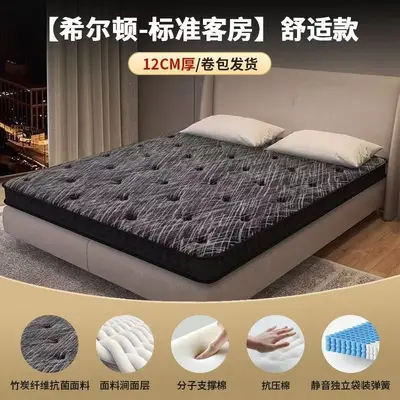 Slim Independent Pocket Spring Latex Coconut Palm Mattress, Silent - 12