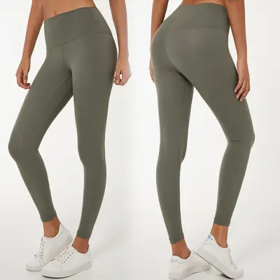 Nude Feel Yoga Pants Women Tight Long Pants Running Fitness Pants Quick-Dry Stretch Sports High-Waist Dance Pants Athletic Trendy